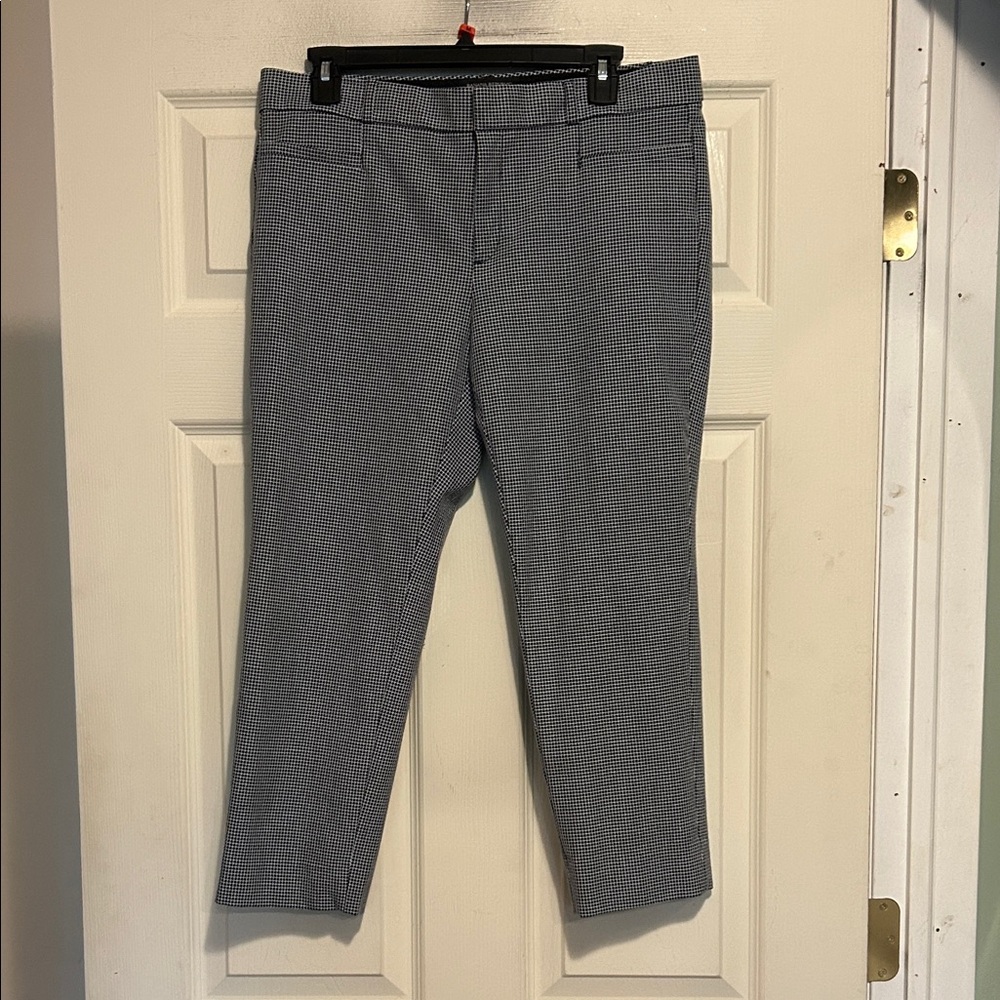 Banana Republic Sloan Fit Pants Size 10 Petite Black White